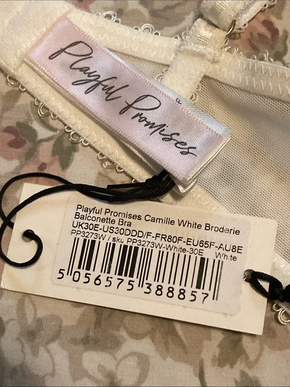 NWT Playful Promises Camille White Balconette Bra